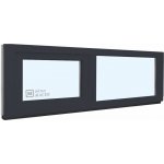 KNIPPING Plastové okno - 70 AD, 2100x500 mm, FIX/S, antracit Sklo: čiré, Barva, imitace: antracit/bílá (jednostranně) – Hledejceny.cz