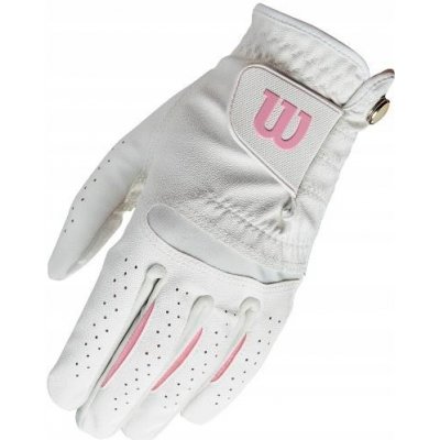 Wilson Feel Plus Womens Golf Glove Levá M bílá – Zboží Mobilmania