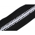 Kostěný zip šíře 5 mm délka 50 cm písmenka - 101 bílá – Hledejceny.cz