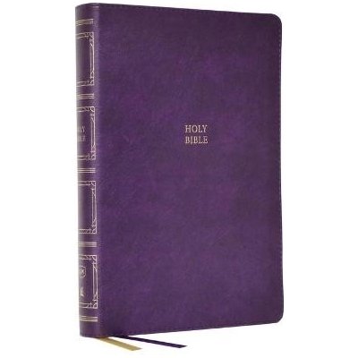 Kjv, Paragraph-Style Large Print Thinline Bible, Leathersoft, Purple, Red Letter, Comfort Print: Holy Bible, King James Version Thomas NelsonImitation Leather – Zboží Mobilmania