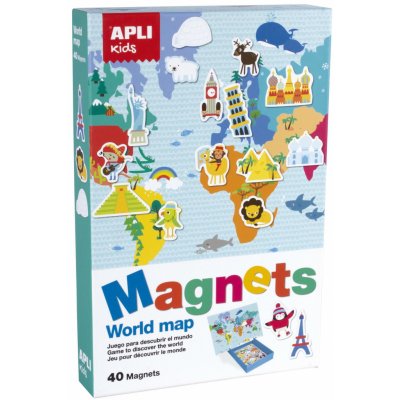 APLI Edukační hra s magnety Mapa světa – Zboží Mobilmania