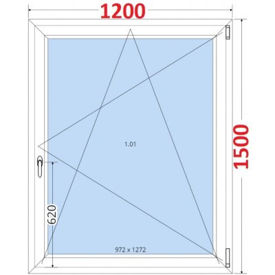 SMART Plastové okno 120x150, Otevíravé a sklopné – Zboží Mobilmania