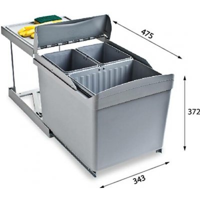 Alveus KOŠ odpadkový ALBIO 30 1x16 l + 2x7,5L F – Zboží Dáma