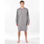 Gina pánské košile noční pánská dlouhý rukáv, šité, s potiskem Pyžama 2025 79203P šedá peprmint – Sleviste.cz
