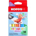 Kores Voskové pastelky trojhranné 12 barev Jumbo – Sleviste.cz