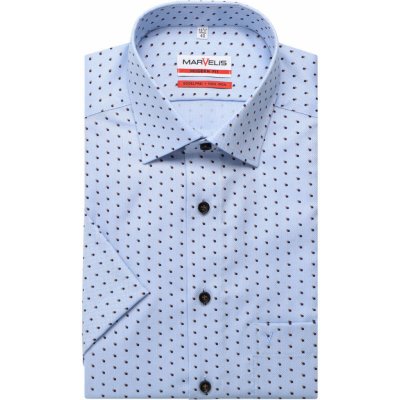 Marvelis Modern fit společenská košile s krátkým rukávem 7257 22 28 modrá – Zboží Mobilmania