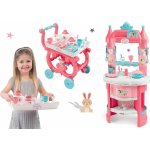 Smoby set kuchyňka Princezny s věžičkami a 19 doplňky oboustranná a servírovací vozík s čajovou soupravou 311700-2 – Sleviste.cz