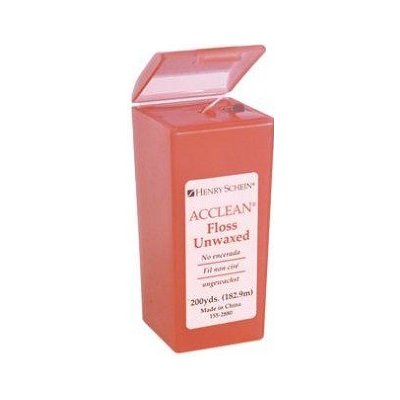 Acclean Zubní nit nevoskovaná, 182m červená – Zboží Dáma