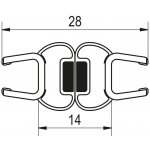 SANSWISS magnetické těsnění svislé 180° 2000 mm 42356.KD.2000 – Zboží Dáma