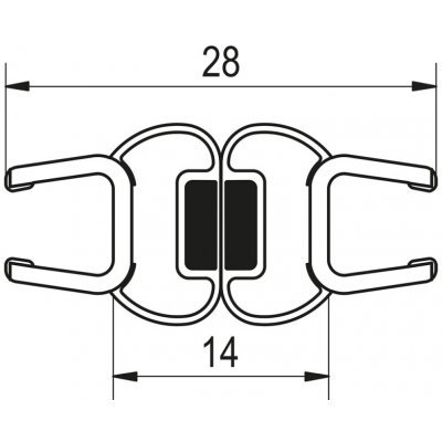 SANSWISS magnetické těsnění svislé 180° 2000 mm 42356.KD.2000 – Zbozi.Blesk.cz