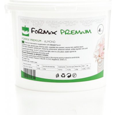 Formix Prémium Mandlová hmota k potahování a modelovaní dortů 4 kg – Zboží Dáma