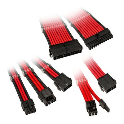 Kolink Prodlužovací sada opletených kabelů Core Adept červená COREADEPT-EK-RED – Zboží Živě