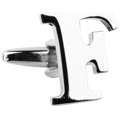 Bubibubi manžetový knoflíček stříbrné písmeno F – Zboží Dáma