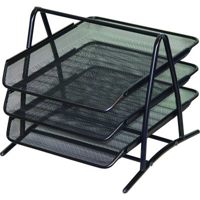 DONAU Kancelářský odkladač Office Set A4 kov černý – Sleviste.cz