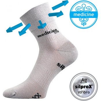 VoXX MISSION Medicine sportovní ponožky světle šedá