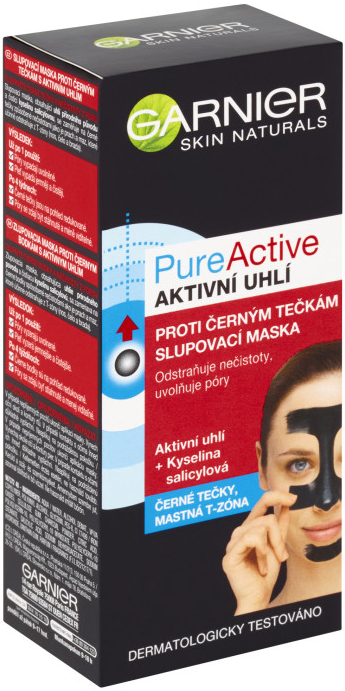 Garnier Pure Active slupovací maska proti černým tečkám s aktivním uhlím 50  ml od 92 Kč - Heureka.cz