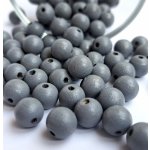 Detoa dřevěné korálky šedé 10 mm 10 ks – Zboží Dáma