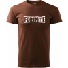 Pánské Tričko Sablio tričko s potiskem Fortnite hnědé