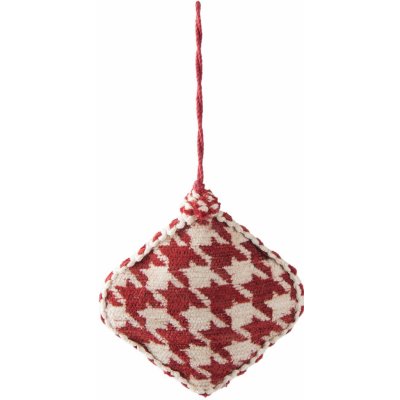 Clayre & Eef Vánoční červená textilní ozdoba kočotverec 11*3*11 cm – Hledejceny.cz