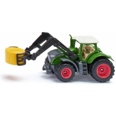 Siku 1539 Traktor FENDT s čelním nakladačem a vidlemi na kulaté balíky – Zboží Mobilmania