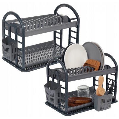 Plastový Dvoupatrový Odkapávač Na Nádobí Patrový – Hledejceny.cz
