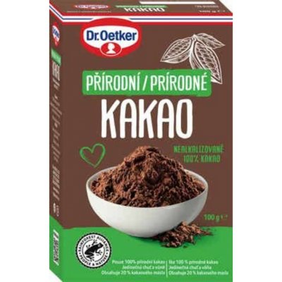 Dr. Oetker Kakao přírodní 100 g – Hledejceny.cz