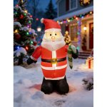 MagicHome Vianoce Dekorace MagicHome Vánoce, Santa, textil, 120 cm – Hledejceny.cz