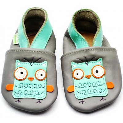 Hopi Hop Kožené capáčky barefoot sovík šedé – Sleviste.cz
