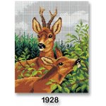 Stoklasa Vyšívací předloha obrázek na vyšívání 70240 2982 1928 srny hnědo-zelená 24x30cm – Hledejceny.cz