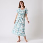 Blancheporte dlouhá s potiskem květin tyrkysová – Sleviste.cz