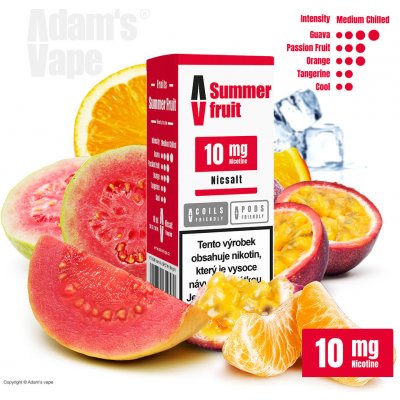 Adams vape Salt Summer Fruit 10 ml 10 mg – Zboží Mobilmania