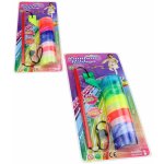 Stuha dětská gymnastická duhová 120cm s hůlkou na kartě 3 barvy – Hledejceny.cz