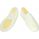 Miroslav Šoman Taneční cvičky šněrovací kůže - dělená podešev - bílé – Zboží Dáma