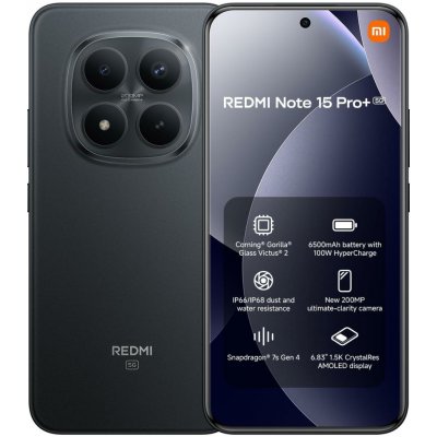 Xiaomi Redmi Note 15 Pro+ 5G 12GB/512GB Black – Sleviste.cz
