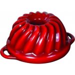 Český smalt Gourmetina Litinová smaltovaná pečicí forma bábovka Sofie Stínově červená 22x10 cm – Hledejceny.cz