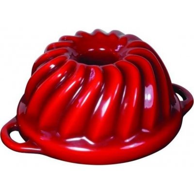 Český smalt Gourmetina Litinová smaltovaná pečicí forma bábovka Sofie Stínově červená 22x10 cm – Hledejceny.cz