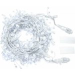 DECOLED Eco Fix světelný řetěz venkovní s krystalky, 8 m, ledově bílá, 80 diod, 36 V, čirý kabel, IP44 – Hledejceny.cz