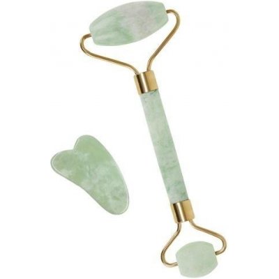 ISO 8657 Masážní set váleček Jade Roller a kámen Gua Sha – Zboží Mobilmania