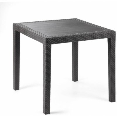 Mega Plast RATAN LUX 73 x 75,5 x 75,5 cm antracit – Zboží Mobilmania