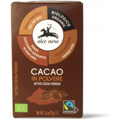 Alce nero BIO Kakaový prášek, Fairtrade, 75 g