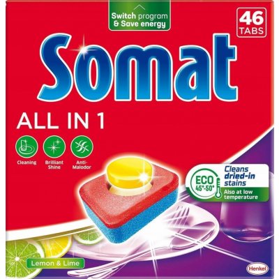 Somat All-in-1 tablety do myčky Lemon & Lime 46 ks – Zbozi.Blesk.cz