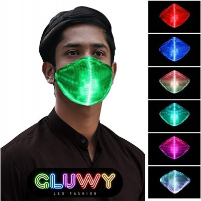 LED rouška svítící maska na obličej možnost přepínat 7 Barev