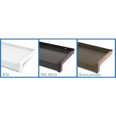 Paramont Venkovní hliníkový parapet Ohýbaný 150 mm hnědý – HobbyKompas.cz