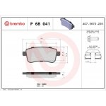 BREMBO P 68 041 Sada brzdových destiček, kotoučová brzda (P68041) – Zboží Mobilmania