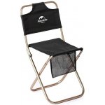 Naturehike Cestovní stolička s opěradlem černá NH18M001-Z – Zboží Mobilmania