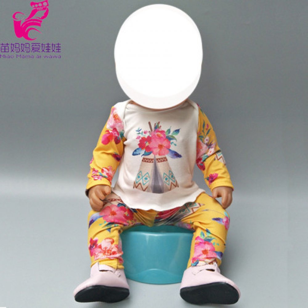Baby Born pyžamo/domácí oblek pro American girl a 43-45 cm žluto-bílý s  teepee | Srovnanicen.cz