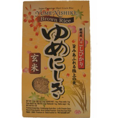 Yume Nishiki Rýže hnědá 1 kg – Zboží Mobilmania