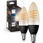 Philips Hue White Ambiance 4.6W 550 Filament svíčka E14 2ks – Zboží Živě