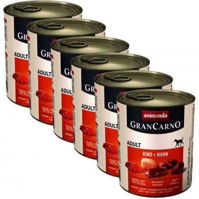 Animonda Gran Carno Original Adult hovězí maso a kuře 6 x 0,8 kg – Zboží Mobilmania