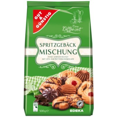 G&G Směs křehkých sušenek zdobených hořkou čokoládou 500 g